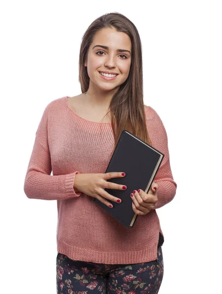 Woman holding book — Stock Photo, Image
