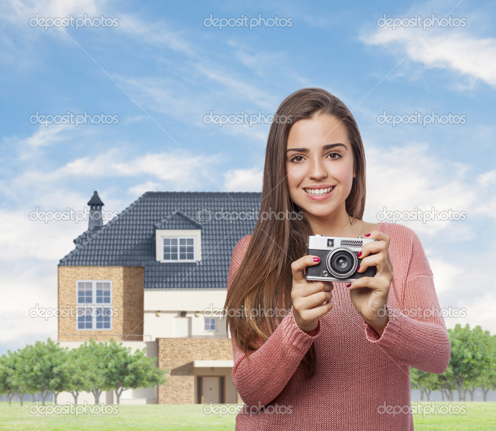 Woman taking photos