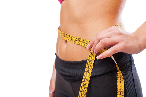 Измерение тела женщины
