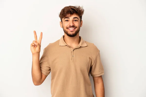 Young Mixed Race Man Isolated Grey Background Joyful Carefree Showing — Foto Stock