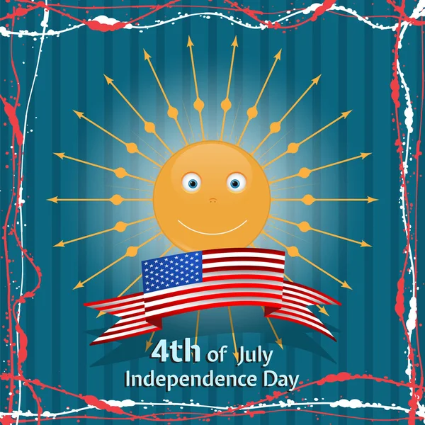 Conceito do Dia da Independência Americana . —  Vetores de Stock