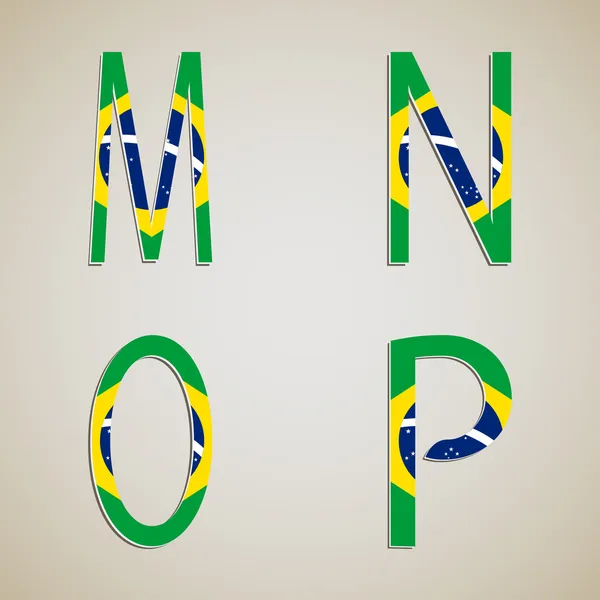 Brezilya tarzı yazı seti