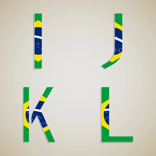 Brezilya tarzı yazı seti