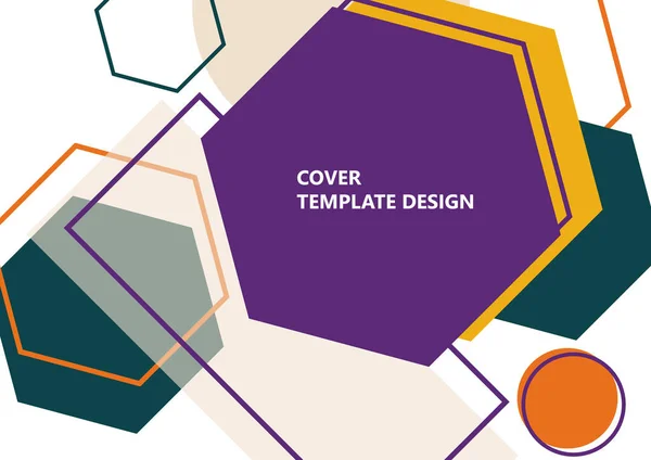 Plantilla Moderna Para Presentación Empresarial Tecnológica Formas Geométricas Superpuestas Abstractas — Vector de stock