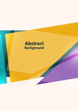 Üçgen, çokgen geometrik modern iş sunumu tasarım şablonu, herhangi bir arkaplan için soyut şablon. Vektör illüstrasyonu