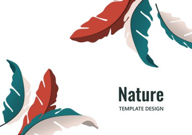 Beyaz arka planda renkli meşe yaprakları, dökülen yapraklar. Tasarımın için yaratıcı bir şablon. Vektör illüstrasyonu