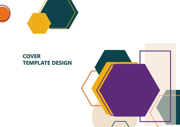 Plantilla Moderna Para Presentación Empresarial Tecnológica Formas Geométricas Superpuestas Abstractas — Vector de stock