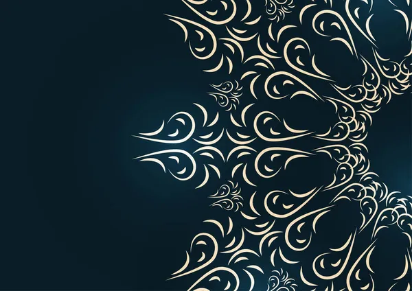 Mandala Luxe Fond Ornement Rond Décoratif Design Oriental Logos Yoga — Image vectorielle