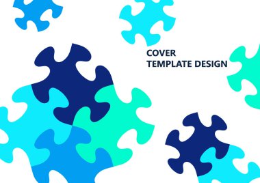 Parlak renk bulmacası, mesaj yeri olan bulmaca. Birlik fikri, takım çalışması fikri. Vektör illüstrasyonu