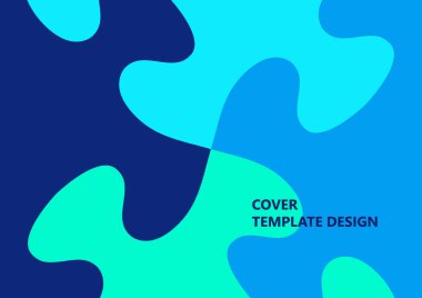 Parlak renk bulmacası, mesaj yeri olan bulmaca. Birlik fikri, takım çalışması fikri. Vektör illüstrasyonu