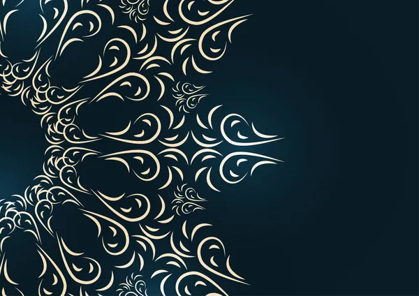 Mandala Luxe Fond Ornement Rond Décoratif Design Oriental Logos Yoga — Image vectorielle