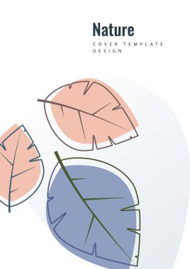 Beyaz arka planda yaratıcı yapraklar. Çevre posteri, broşür, broşür. Mevsimlik satış için tasarlandı. Vektör illüstrasyonu.