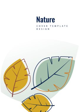 Beyaz arka planda yaratıcı yapraklar. Çevre posteri, broşür, broşür. Mevsimlik satış için tasarlandı. Vektör illüstrasyonu.