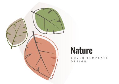 Beyaz arka planda yaratıcı yapraklar. Çevre posteri, broşür, broşür. Mevsimlik satış için tasarlandı. Vektör illüstrasyonu.
