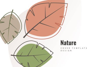 Beyaz arka planda yaratıcı yapraklar. Çevre posteri, broşür, broşür. Mevsimlik satış için tasarlandı. Vektör illüstrasyonu.