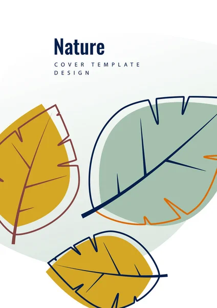 Kreative Blätter Auf Weißem Hintergrund Vorlage Für Umweltplakat Broschüre Flyer — Stockvektor
