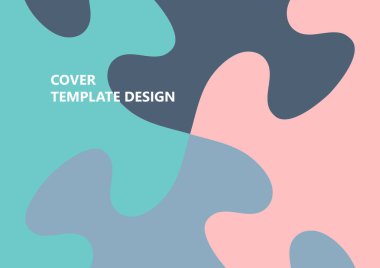 Parlak renk bulmacası, mesaj yeri olan bulmaca. Birlik fikri, takım çalışması fikri. Vektör illüstrasyonu