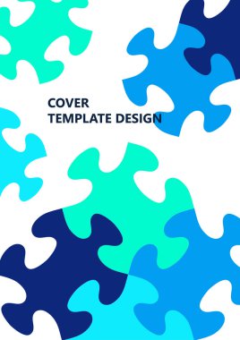 Parlak renk bulmacası, mesaj yeri olan bulmaca. Birlik fikri, takım çalışması fikri. Vektör illüstrasyonu