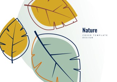 Beyaz arka planda yaratıcı yapraklar. Çevre posteri, broşür, broşür. Mevsimlik satış için tasarlandı. Vektör illüstrasyonu.