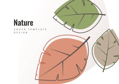 Beyaz arka planda yaratıcı yapraklar. Çevre posteri, broşür, broşür. Mevsimlik satış için tasarlandı. Vektör illüstrasyonu.