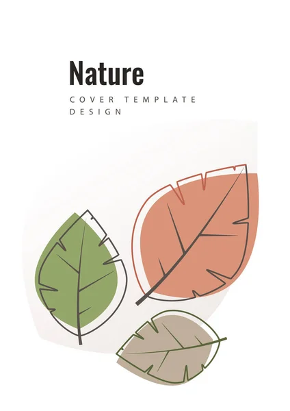 Beyaz Arka Planda Yaratıcı Yapraklar Çevre Posteri Broşür Broşür Mevsimlik — Stok Vektör