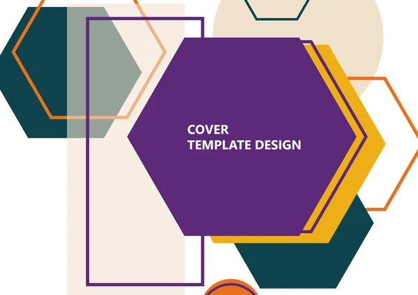 Plantilla Moderna Para Presentación Empresarial Tecnológica Formas Geométricas Superpuestas Abstractas — Vector de stock