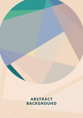 Soyut geometrik şekiller, şekil çemberleri. Tasarımınız için şık bir pankart. Düşük polimerli modern tarz. Vektör illüstrasyonu