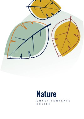 Beyaz arka planda yaratıcı yapraklar. Çevre posteri, broşür, broşür. Mevsimlik satış için tasarlandı. Vektör illüstrasyonu.