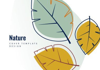 Beyaz arka planda yaratıcı yapraklar. Çevre posteri, broşür, broşür. Mevsimlik satış için tasarlandı. Vektör illüstrasyonu.