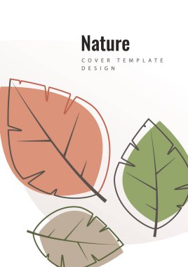 Beyaz arka planda yaratıcı yapraklar. Çevre posteri, broşür, broşür. Mevsimlik satış için tasarlandı. Vektör illüstrasyonu.