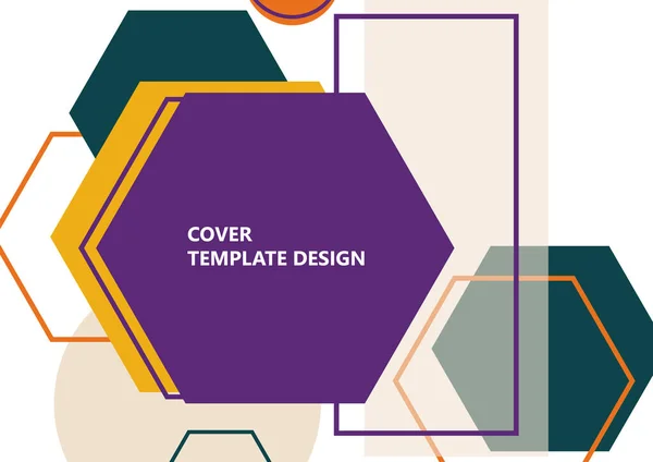 Plantilla Moderna Para Presentación Empresarial Tecnológica Formas Geométricas Superpuestas Abstractas — Vector de stock