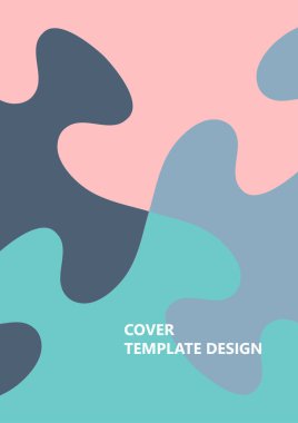 Parlak renk bulmacası, mesaj yeri olan bulmaca. Birlik fikri, takım çalışması fikri. Vektör illüstrasyonu