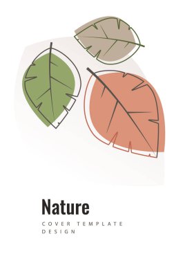 Beyaz arka planda yaratıcı yapraklar. Çevre posteri, broşür, broşür. Mevsimlik satış için tasarlandı. Vektör illüstrasyonu.