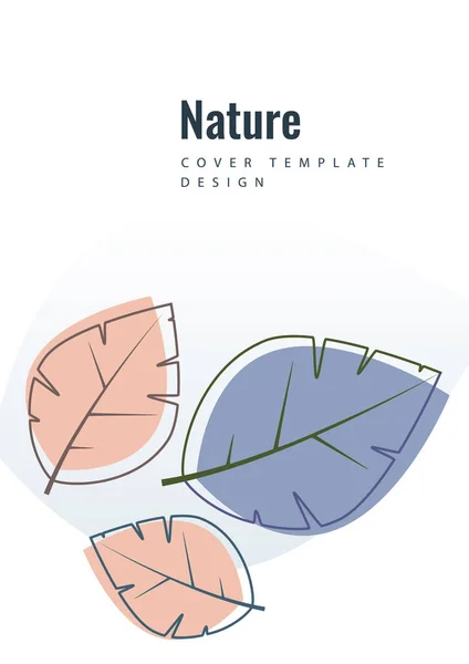 Beyaz Arka Planda Yaratıcı Yapraklar Çevre Posteri Broşür Broşür Mevsimlik — Stok Vektör