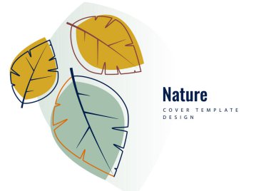 Beyaz arka planda yaratıcı yapraklar. Çevre posteri, broşür, broşür. Mevsimlik satış için tasarlandı. Vektör illüstrasyonu.