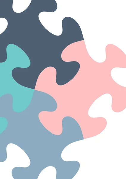 Helle Farbe Puzzle Puzzle Mit Platz Für Text Die Idee — Stockvektor