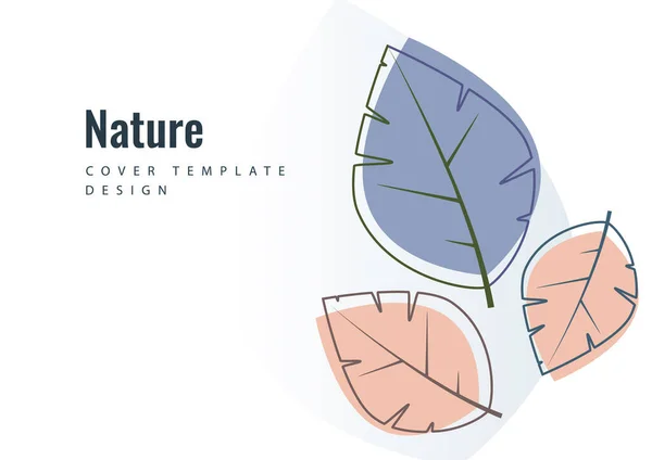 白い背景に創造的な葉 環境ポスター パンフレット チラシのテンプレート 季節販売のためのデザイン ベクターイラスト ストックベクター