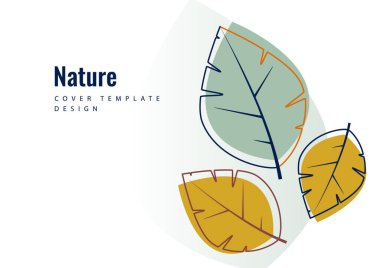 Beyaz arka planda yaratıcı yapraklar. Çevre posteri, broşür, broşür. Mevsimlik satış için tasarlandı. Vektör illüstrasyonu.