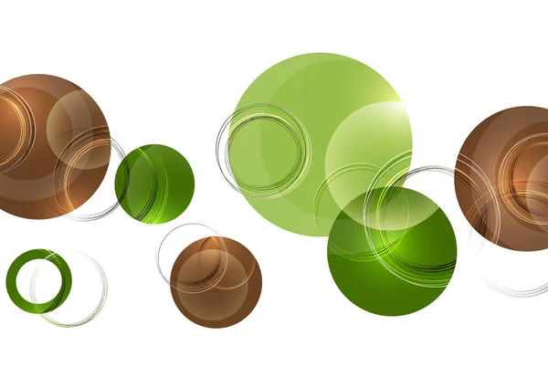 Kreis Design Hintergrund Mit Überlappenden Kreisen Muster Banner Mit Farbigen — Stockvektor