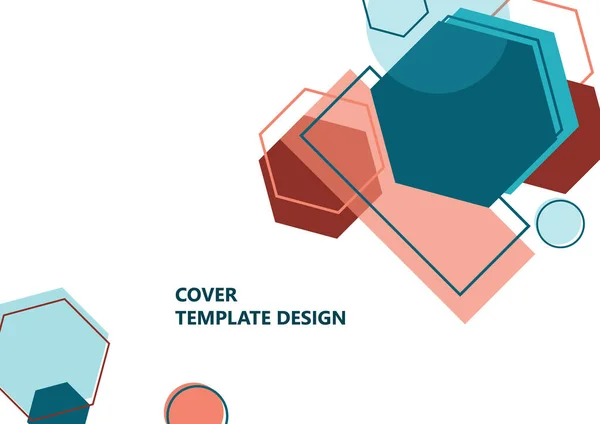 Plantilla Moderna Para Presentación Empresarial Tecnológica Formas Geométricas Superpuestas Abstractas — Vector de stock