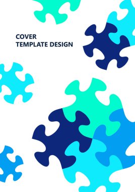 Parlak renk bulmacası, mesaj yeri olan bulmaca. Birlik fikri, takım çalışması fikri. Vektör illüstrasyonu