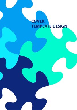 Parlak renk bulmacası, mesaj yeri olan bulmaca. Birlik fikri, takım çalışması fikri. Vektör illüstrasyonu