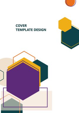 İş dünyası veya teknoloji sunumu için modern şablon. Beyaz arka planda parlak, soyut geometrik şekiller üst üste biniyor. Metin için web ögesi ve boşluk çevrimiçi sunumu. Vektör illüstrasyonu