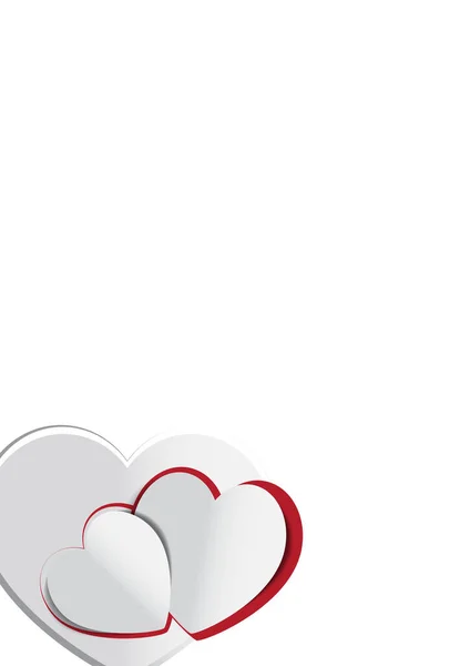 Valentine Day Concept Background Paper Hearts Illustration Vectorielle Bannière Vente — Image vectorielle