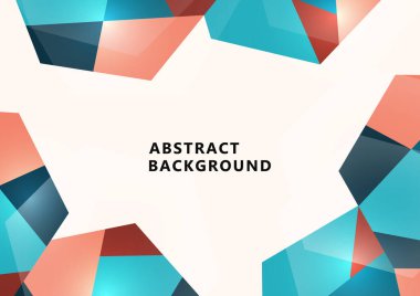 Soyut iş şablonu. Broşür, modern kapak tasarımlı yıllık rapor, poster, renkli altıgenli A4 broşürü, parçalara ayrılmış. Vektör illüstrasyonu