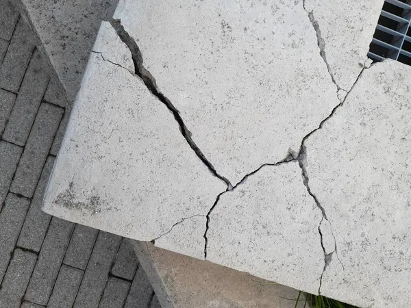 Fissure Dans Mur Dommages Causés Par Tremblement Terre — Photo