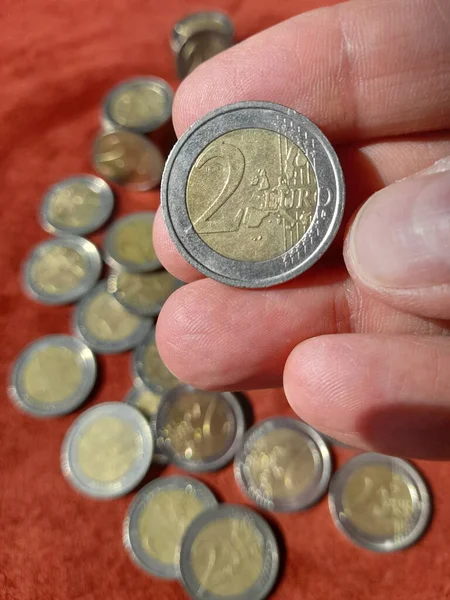 Collection Euro Coins Wealth — Stockfoto