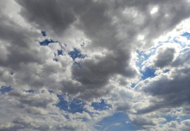 Blue sky and white clouds in autumn