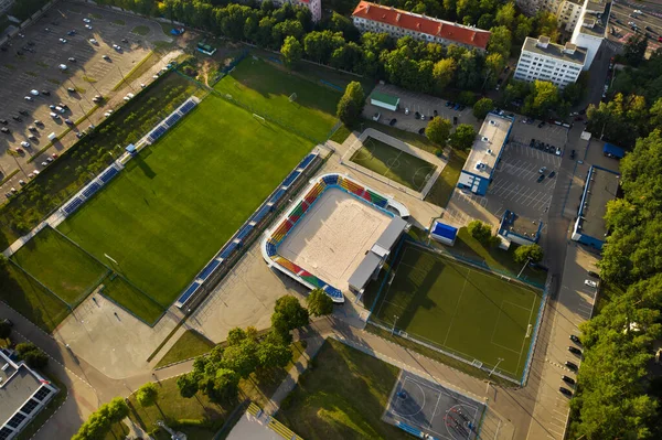 Sportkomplex Zentrum Von Minsk Mit Außensportplätzen Für Spiele Weißrussland — Stockfoto