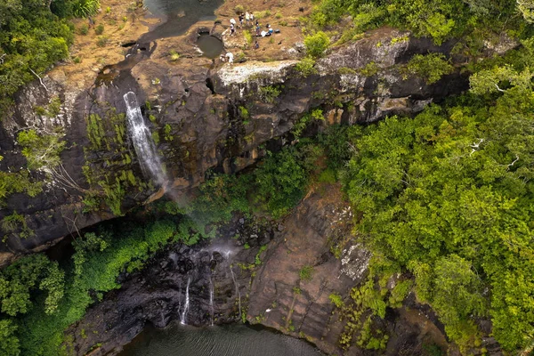 Vista Aérea Cima Cachoeira Tamarin Sete Cascatas Nas Selvas Tropicais — Fotografia de Stock